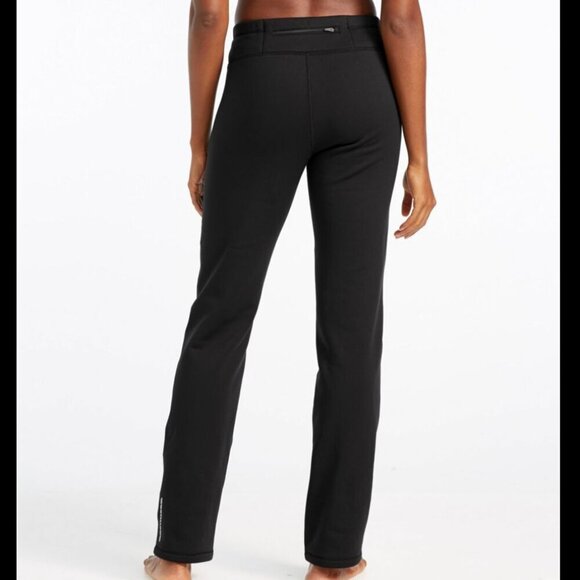 NEW LL Bean Primaloft Therma-stretch Fleece Mid-Rise Straight-Leg Black Pants XL - Picture 2 of 16